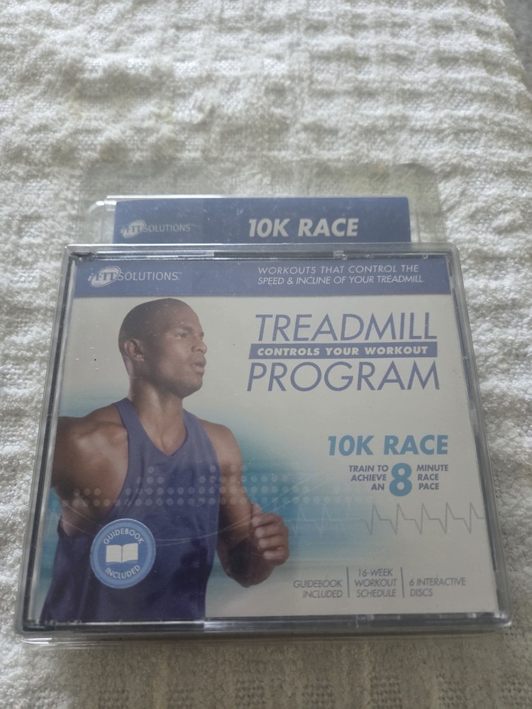iFit Solutions Treadmill Running Program 10k race 6 Interactive Discs 8 Min Pace