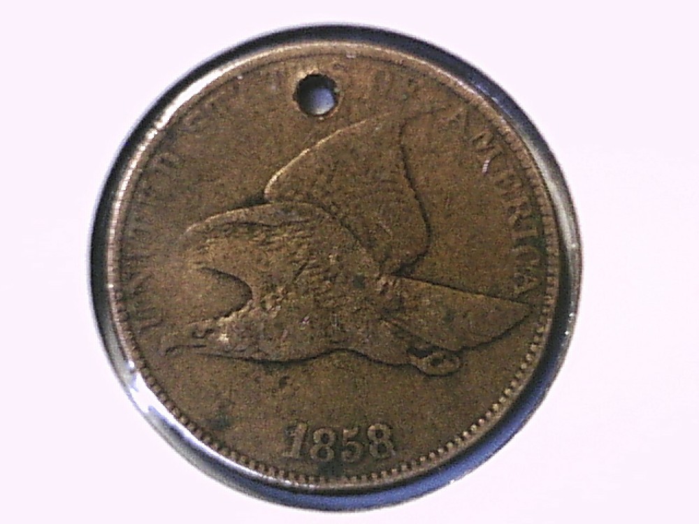 1858 Flying Eagle Cent Genuine Raw Ungraded 01231