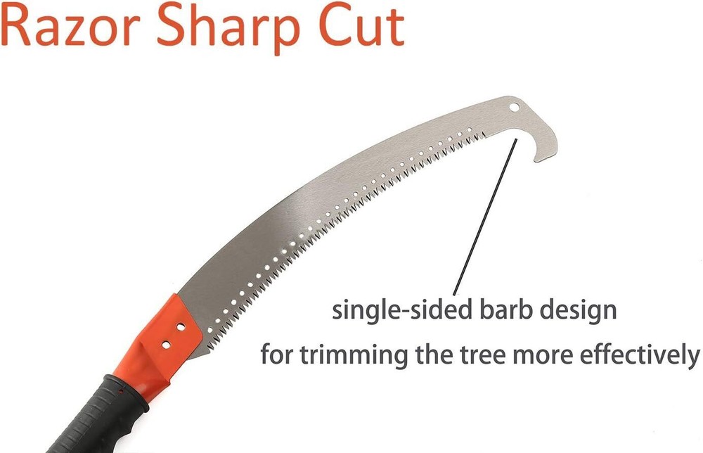 14FT Pole Saw Long Extension Pruning Saws Tree Trimming Trees Branches Cutting