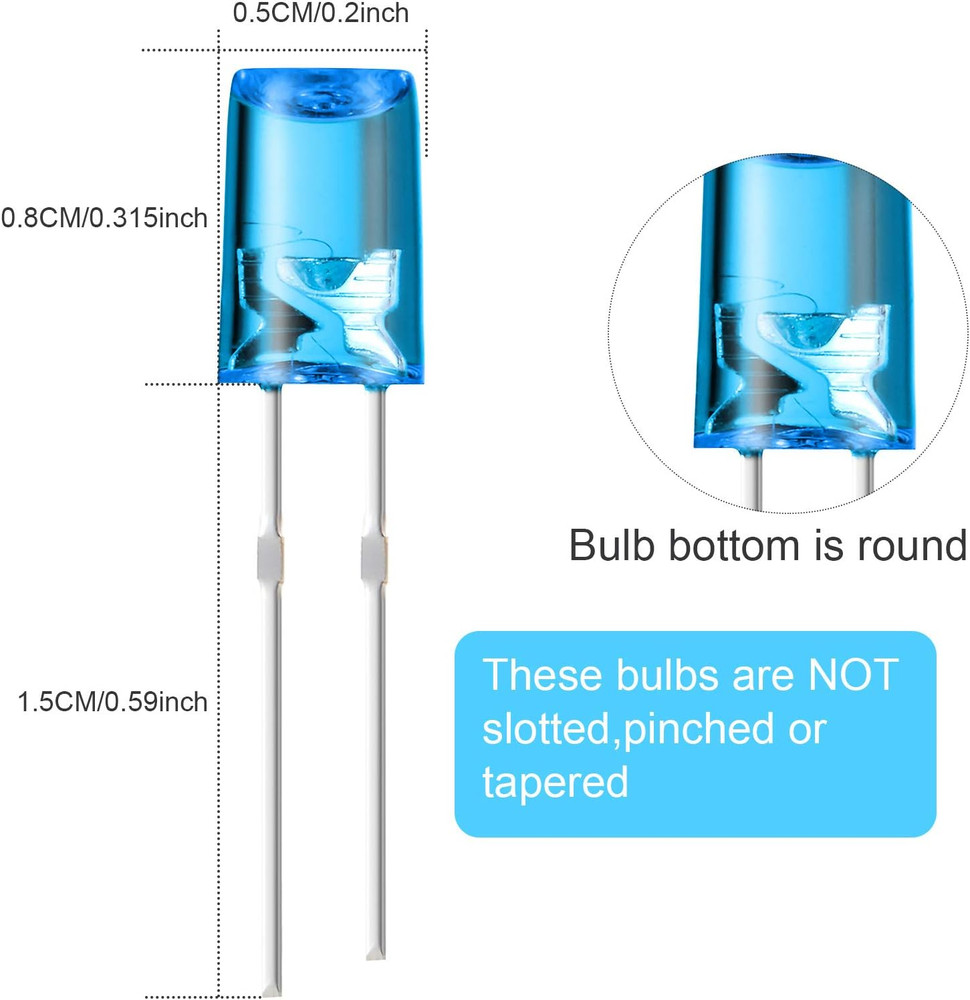 60 Pcs Valentine'S Day LED 5Mm Outdoor String Light Mini Replacement Bulb Energy