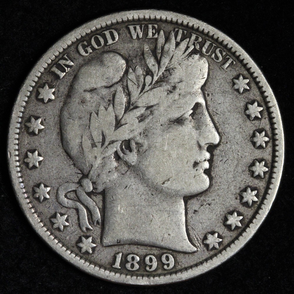 1899 Barber Silver Half Dollar VF E331 KJIEM