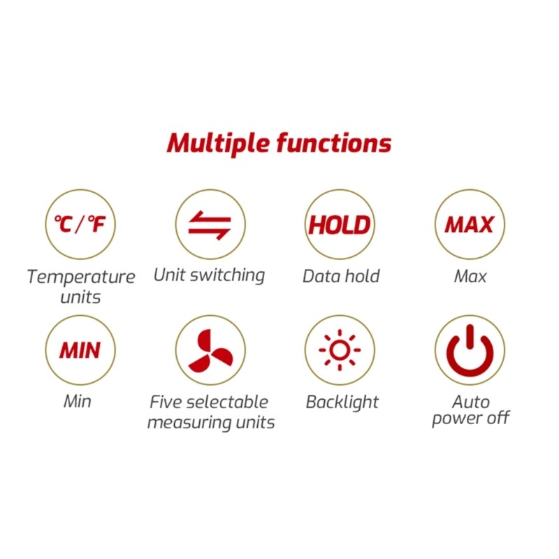 Small Digital Anemometer Handheld for Accurate Wind & Temperature