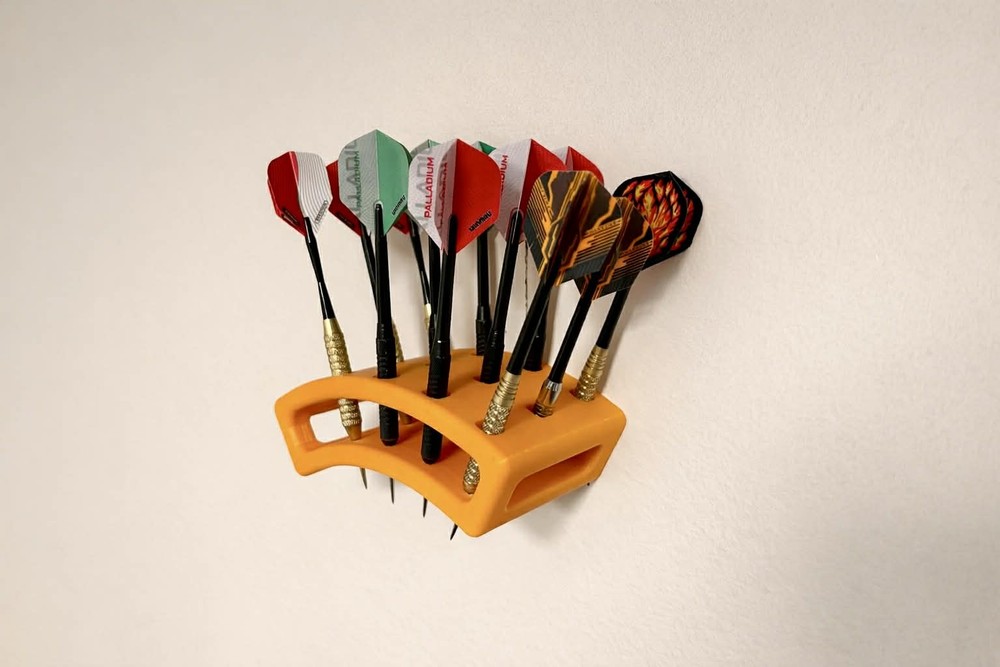 Wall-Mounted Dart Rack & Organizer - Holds 15 Darts