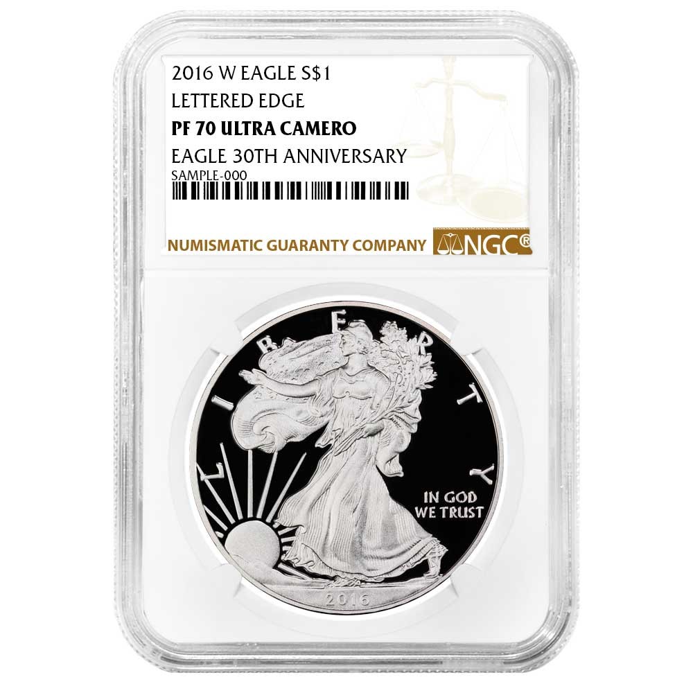 2016-W Proof $1 American Silver Eagle NGC PF70UC Brown Label