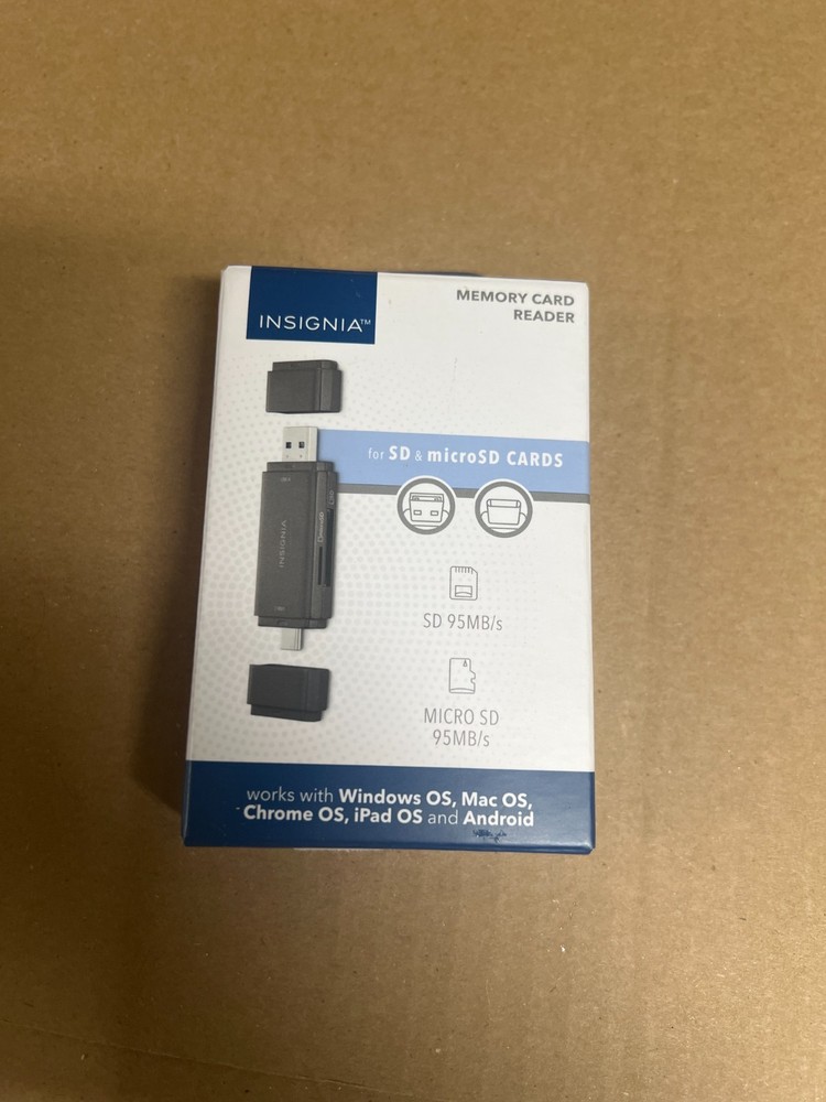 Insignia USB-C usb to SD microSD Memory Card Reader PC MAC Tablets ios Android