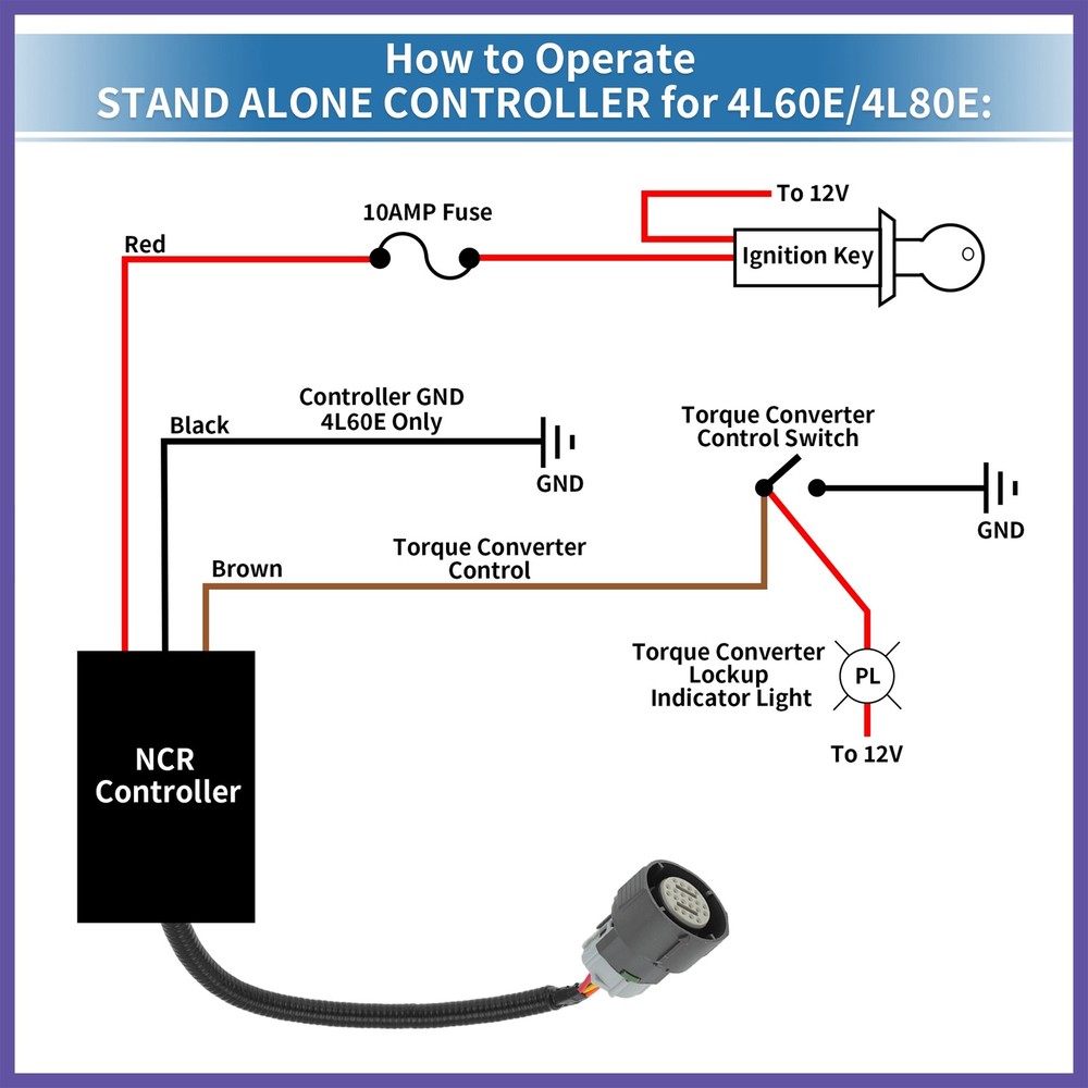 NCR80E /4L80E Stand Alone Controller Manual Shifter Microcontroller Wire Harness