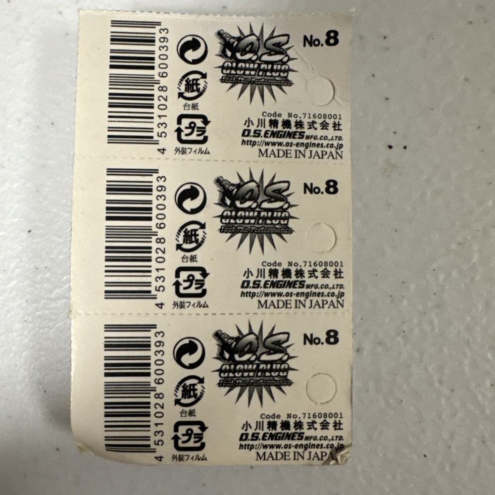 OS No.8 #8 Medium Nitro Glow Plug - 3 Pack 71608001