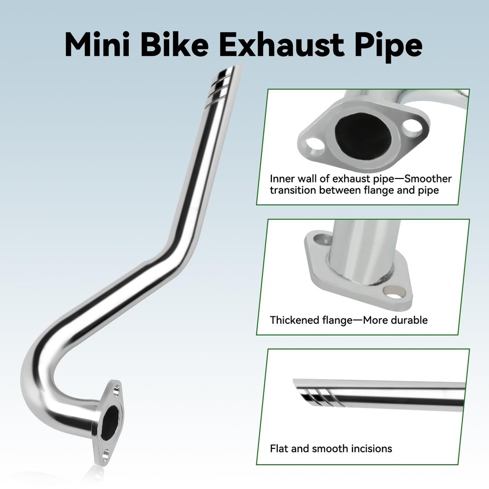 XIKOBY Upgraded Center Rear Exit Exhaust Pipe Compatible with Medium, Silver
