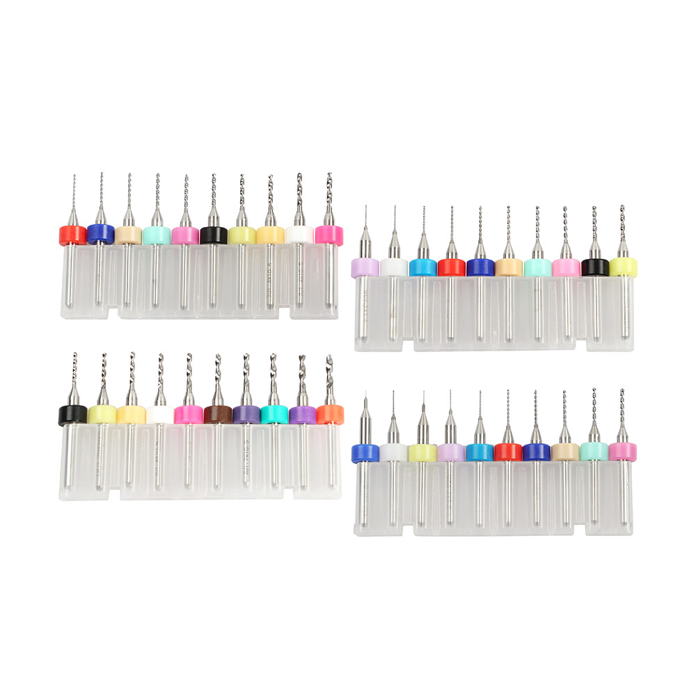40PCS Carbide Micro Drill Bits Set 0.1-2.0mm PCB Driiling Bit for CNC Engraving