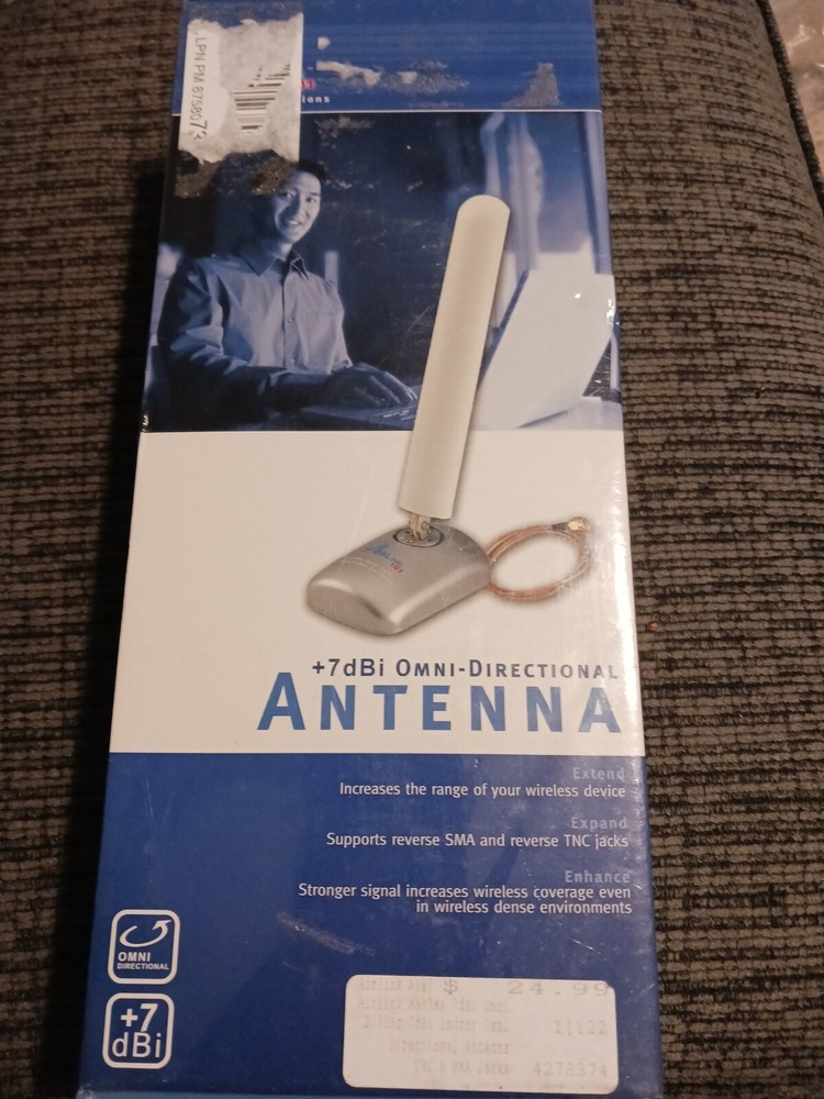 + 7db1 Omni Dash Directional Antenna Increases Range Of Wired Devices