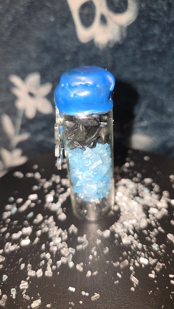 ⭐️Protection Spell Jar⭐️ Obsidian and blue quartz