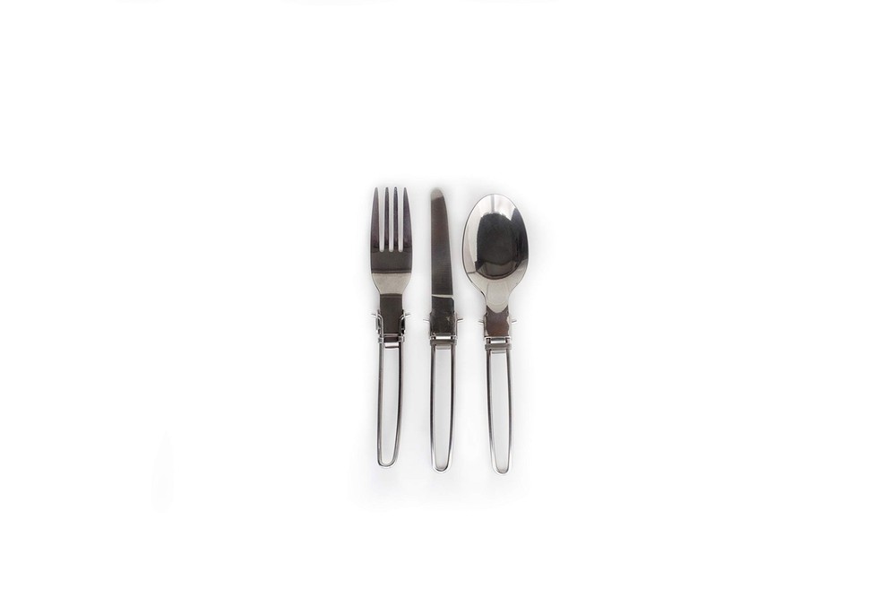 3-Piece Compact Camping Silverware & Utensil Set – Portable Cookware Kit for ...