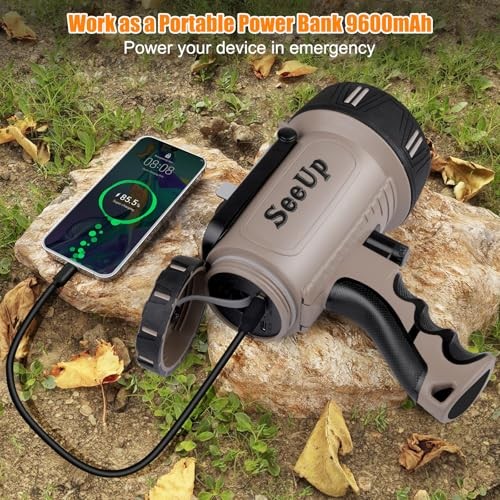 Rechargeable Spotlight Flashlight, Super Bright Waterproof Handheld Spot