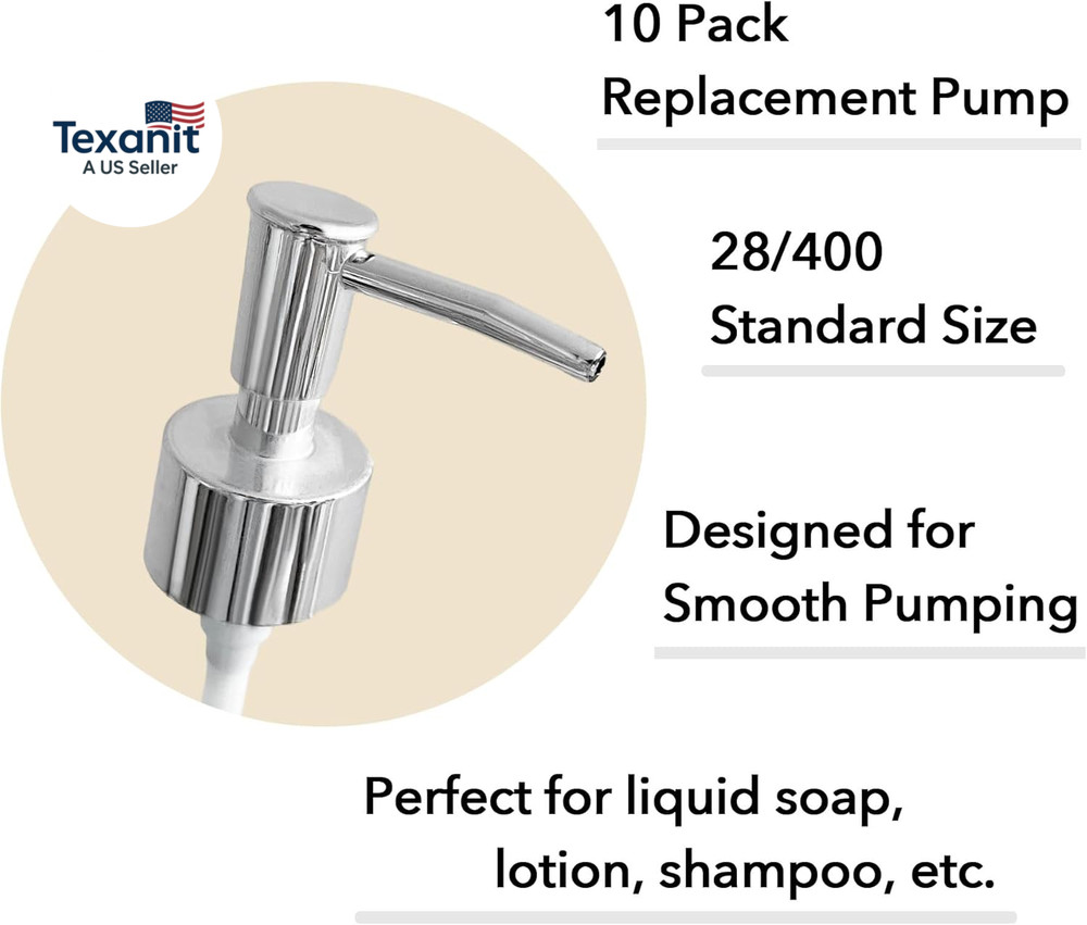 10 Pump Head Replacement for Soap Dispenser, 28/400 Threads Standard Size, for B