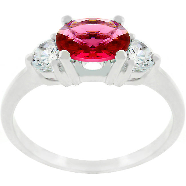 Oval Quartet Cubic Zirconia Ring