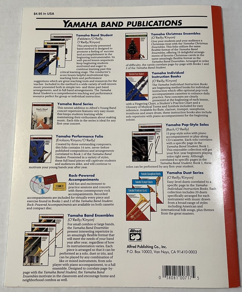 Yamaha Band Ensembles PERCUSSION Book 1 Mixed Beginner Ensembles