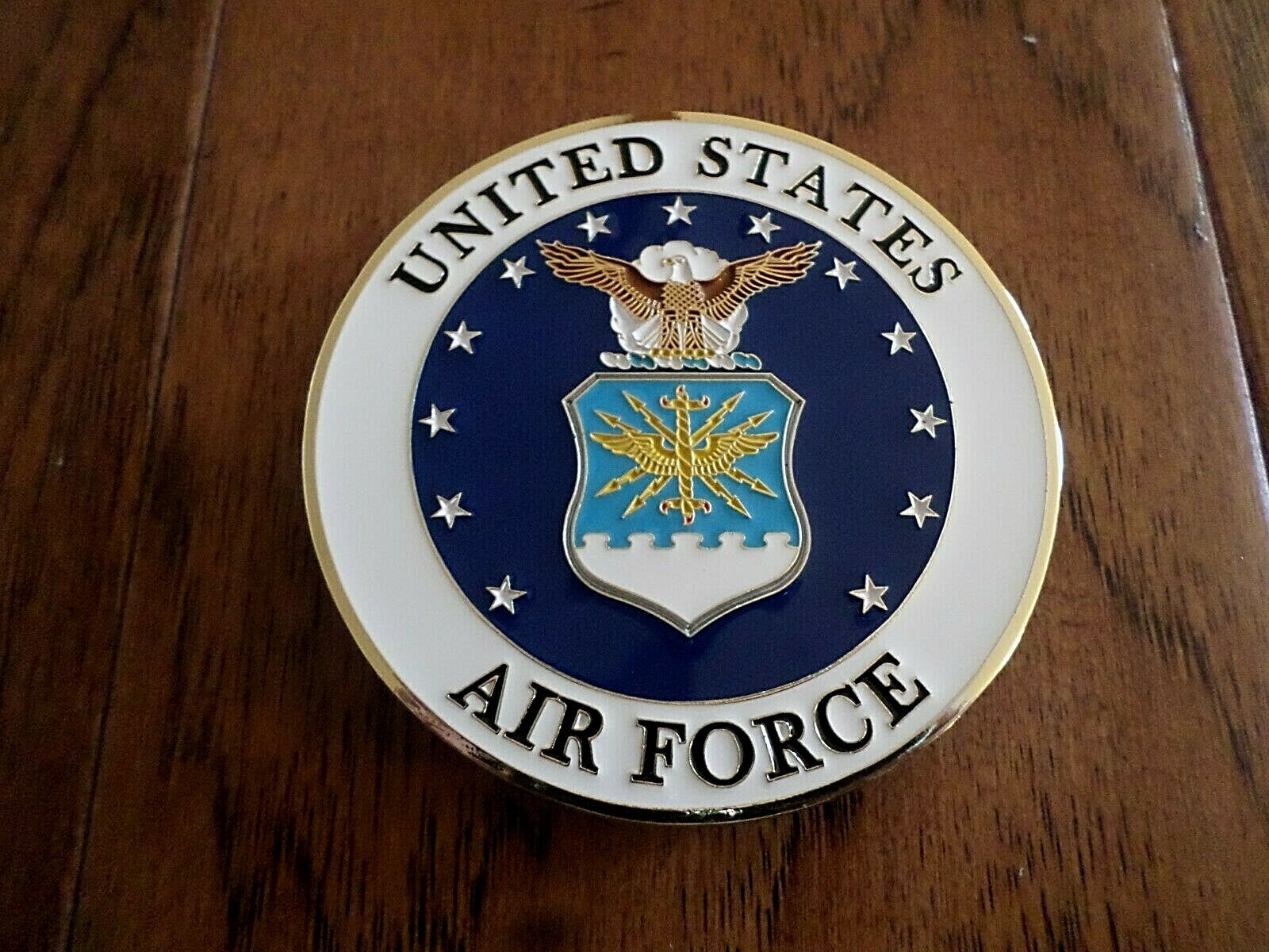 AIR FORCE AUTOMOBILE GRILL BADGE ALL WEATHER EMBLEM AUTO HOME MEDALLION