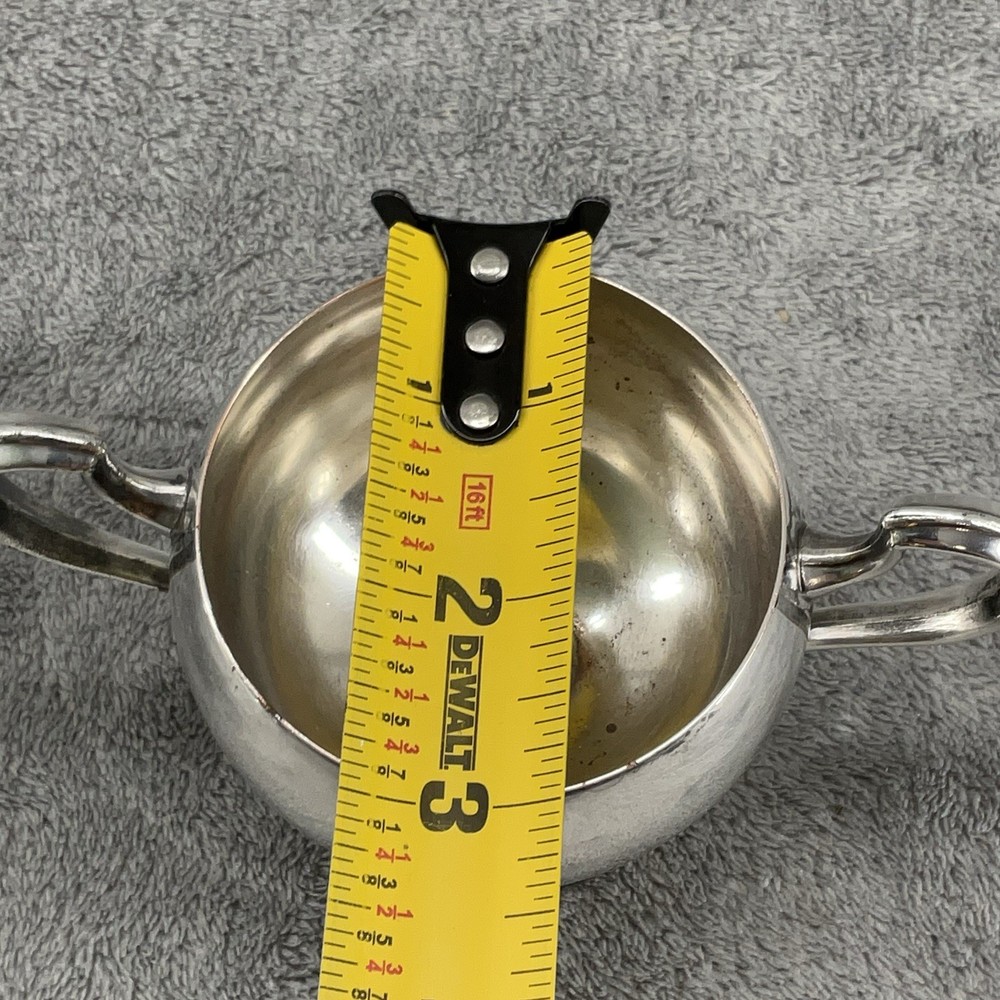 Vintage B.M.C Silver Plated Sugar Bowl Double Handle