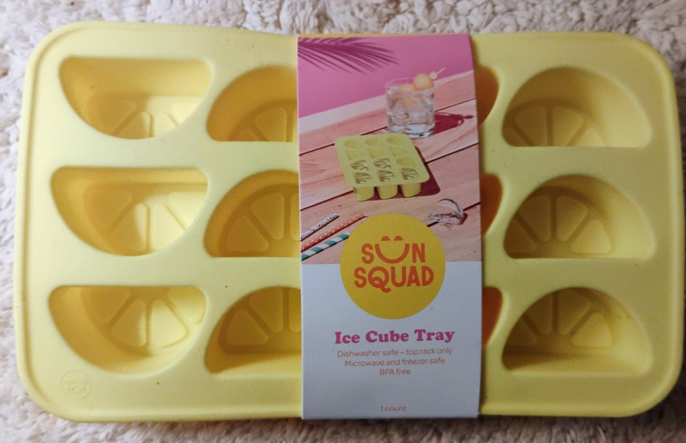 yellow lemon ice cube trays NEW silicone