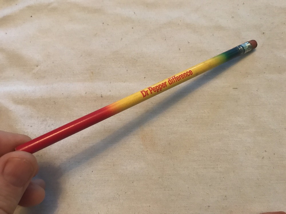 DR. PEPPER Vintage Pencil, Eraser And Pencil Sharpener
