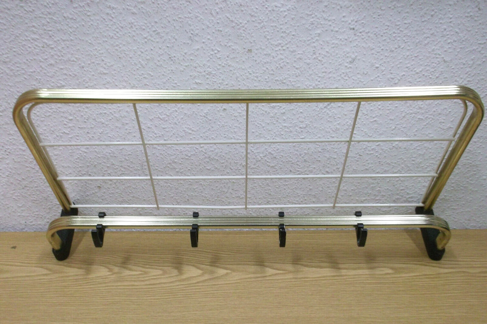 50s 60s Wardrobe Wall Coat Rack Shelf Hanging String Vintage