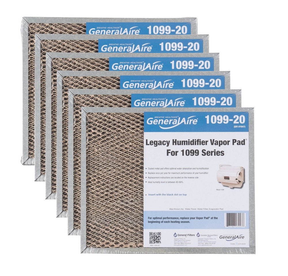 GeneralAire 1099-20 (6 Pack) - Humidifier Water Panel