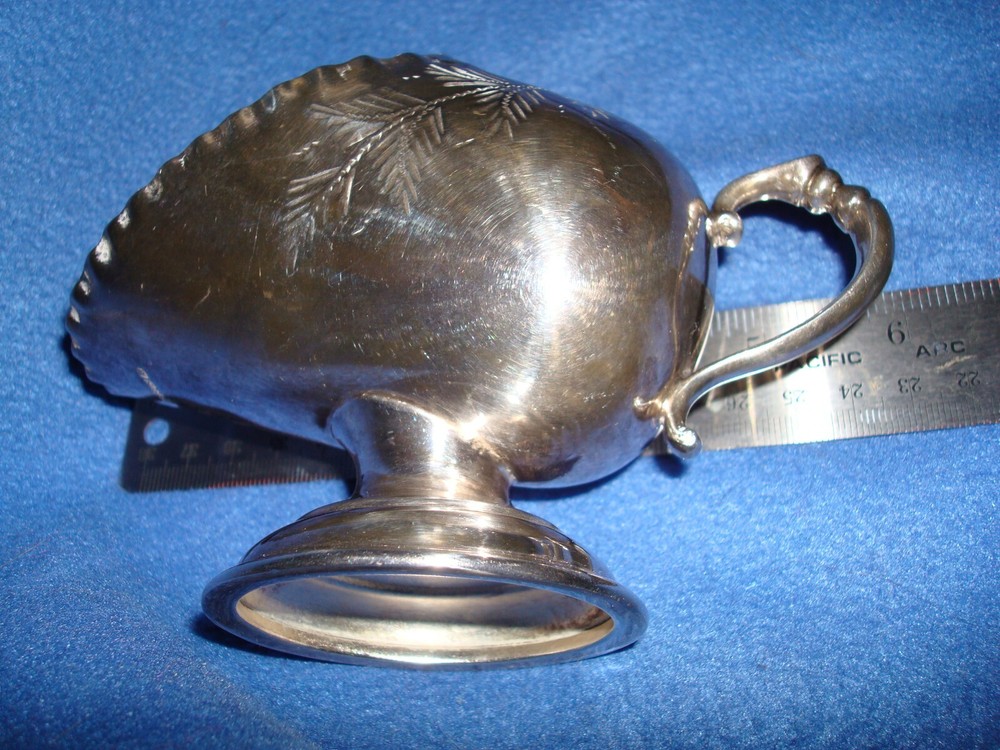 Beautiful EPBM Sugar Scuttle Scoop with inner loop - 5.5" x 2.5" - 3.5" Tall