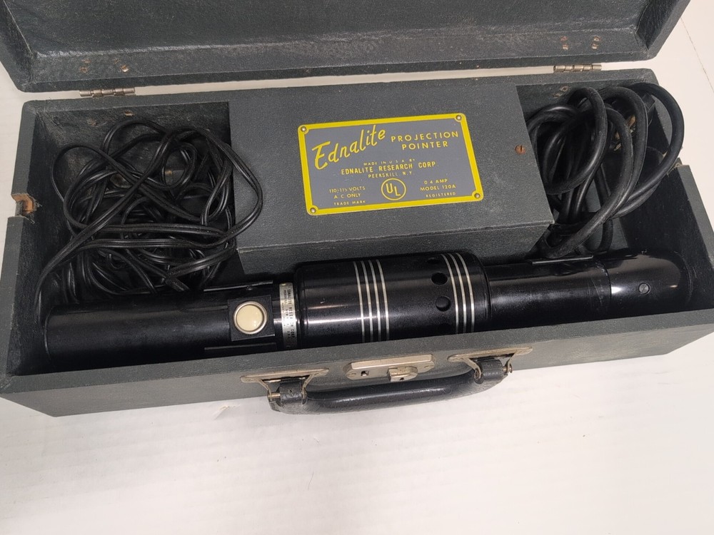 EDNALITE 120A Vintage Projection Pointer W/ Original Case