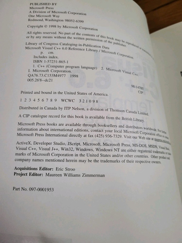 Microsoft Press Visual C++ 6.0 Volume 3 Template Libraries Reference, Computers