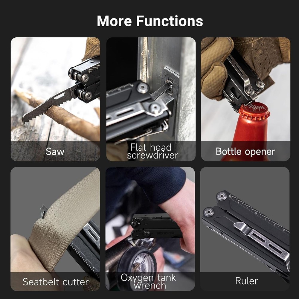 NEXTORCH PIONEER 14-IN-1 Multi-tools Full-Size,Versatile Multi-tool Set with Sci