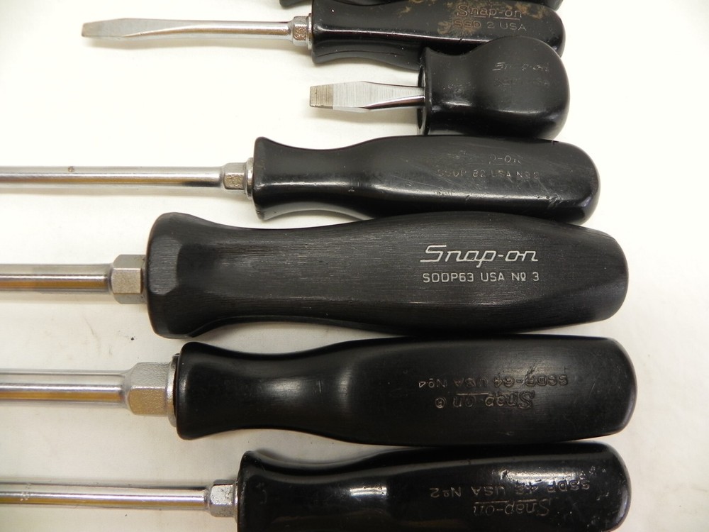 Snap-On 15 Piece Combination Black Hard Handle Screwdriver Set