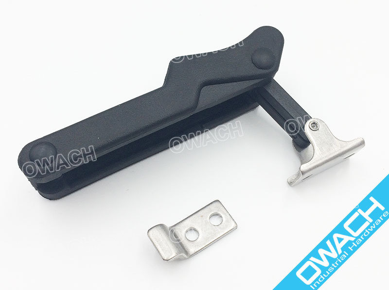 4'' Flexible Draw Latch Soft Black Rubber Replace Southco C7-10