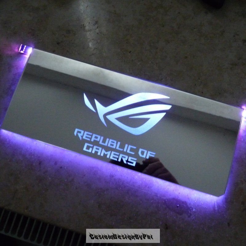 Custom Pic ARGB Mirrored GPU Backplate Mirrored GPU Side Panel Gaming PC Case