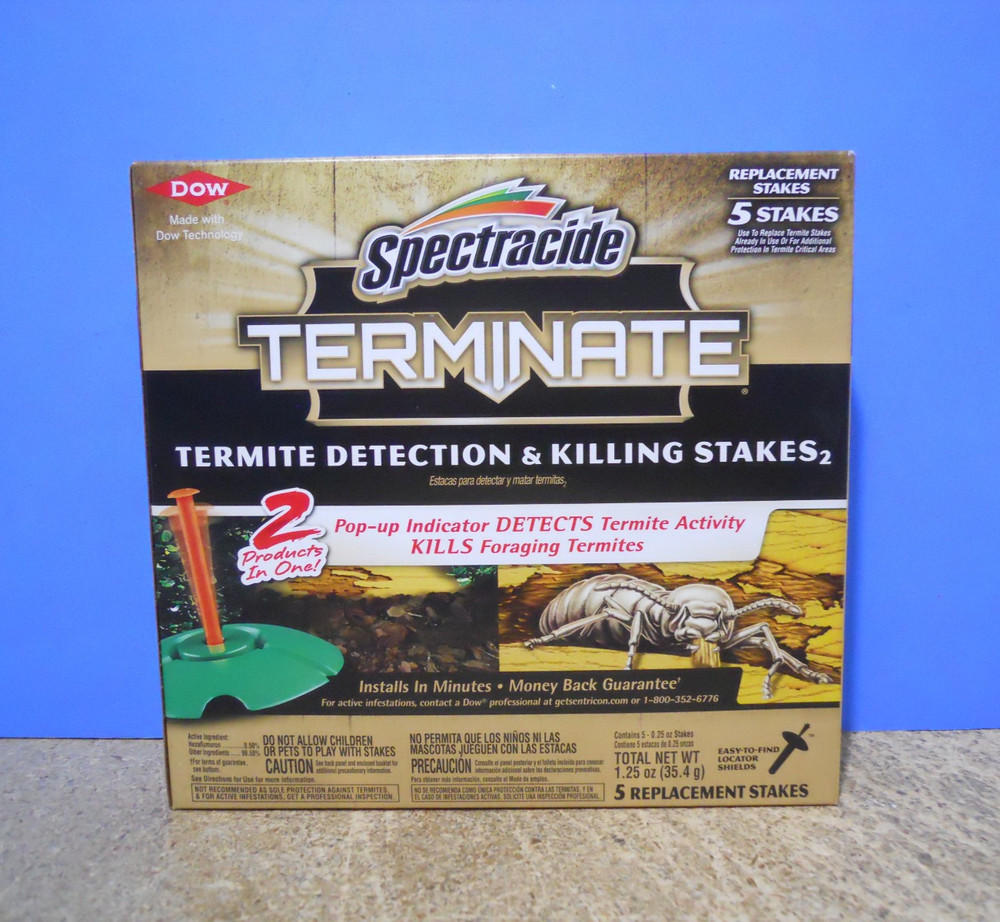 Spectracide Terminate Termite Detection & Killing Replacement Stakes 5 Count New