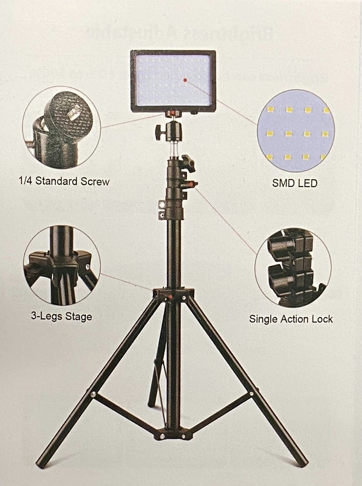 LED Video Light Kit, 2 Pcs Dimmable Continuous Portable Photography