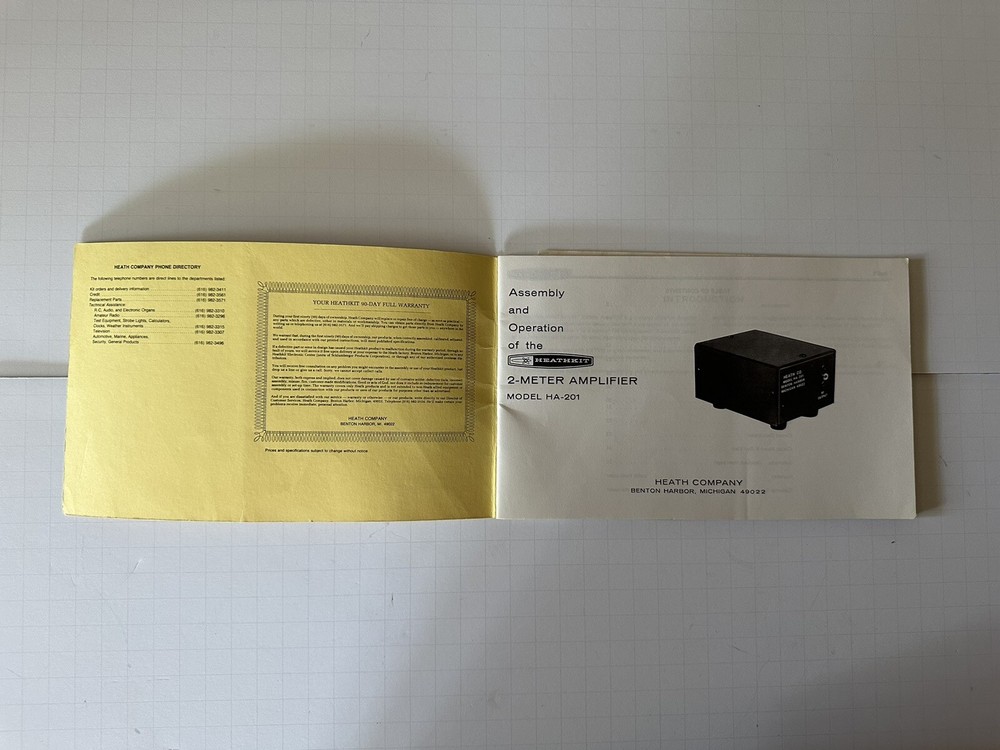 Manual 2 Meter FM Amplifier Model HA-201