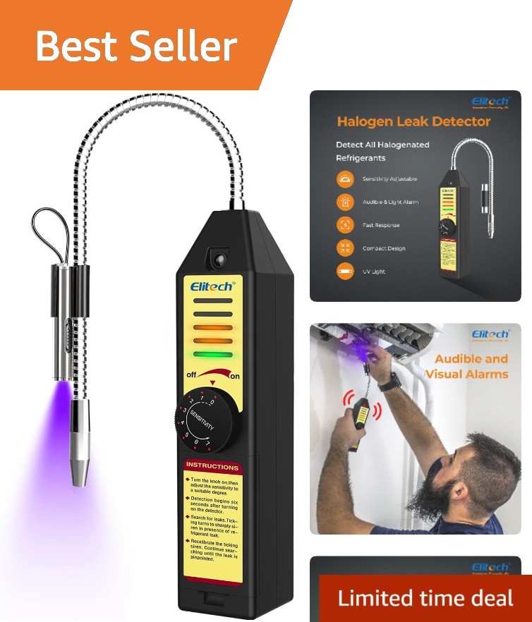 Modern HVAC Tester | Freon & Halogen Leak Detector with Visual & Audible Alerts