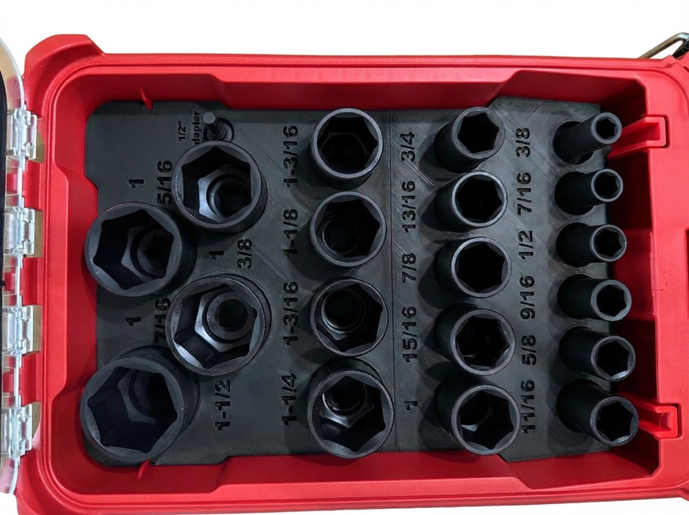 Fits Milwaukee 49-66-7012 Impact Socket Insert PACKOUT Organizer (Insert Only)