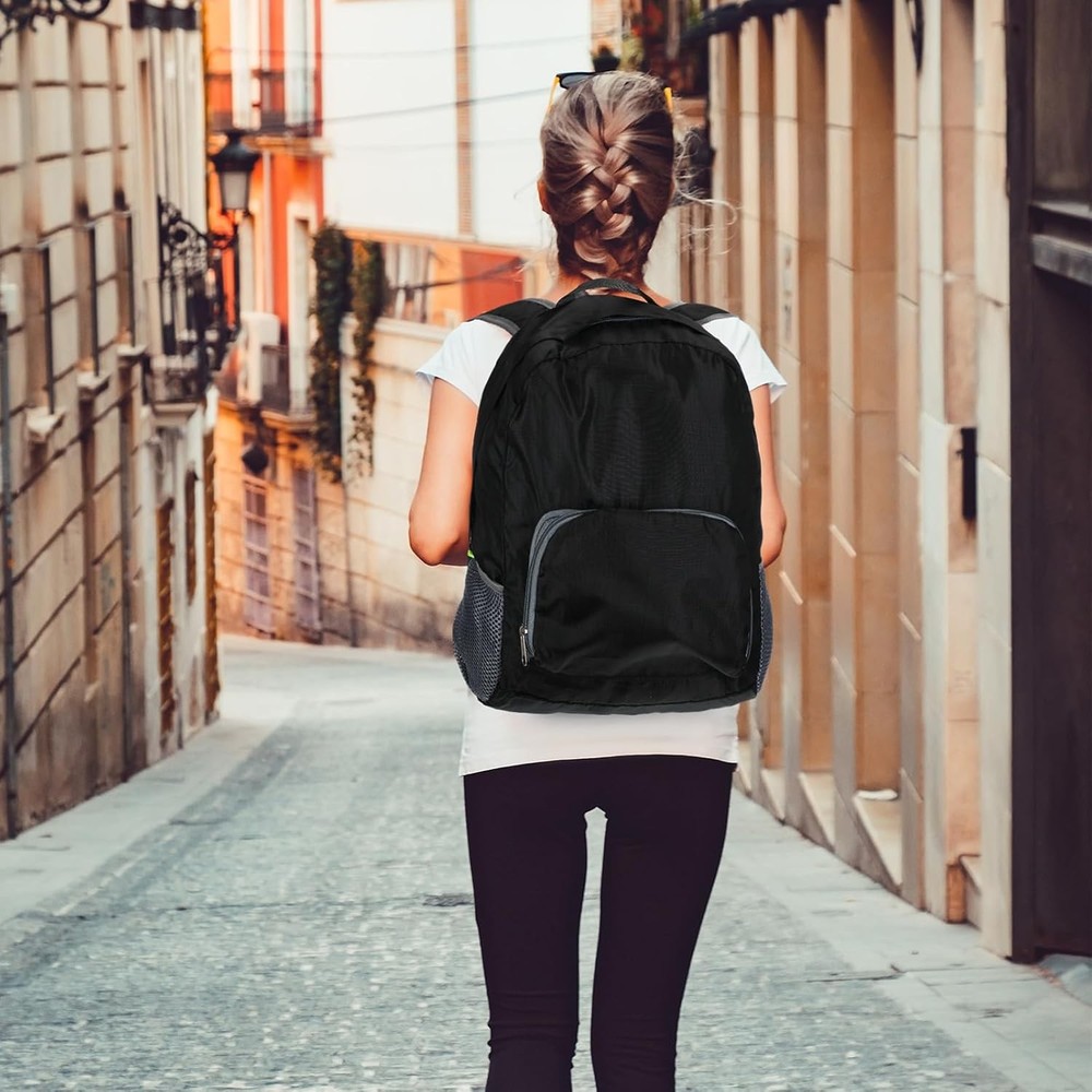 Jexine 10 Pcs Backpacks in Bulk 16.5 Inches Back Pack Basic Backpack Black
