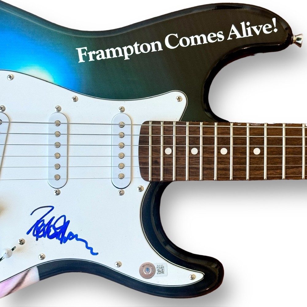 Peter Frampton Signed Guitar Custom Graphics Beckett COA Frampton Comes Alive!