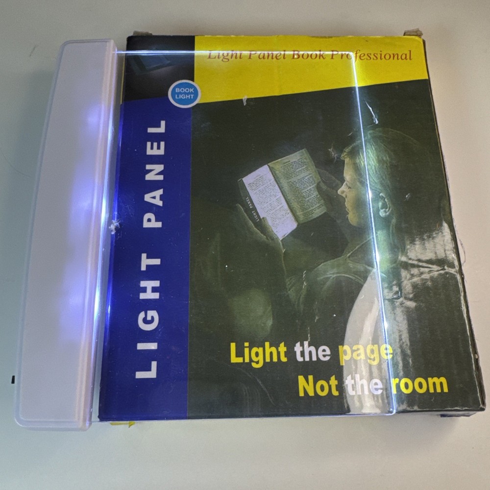 2pc LED Panel Reading Light, Flat Book Light Page Book Light For Reading In Bed
