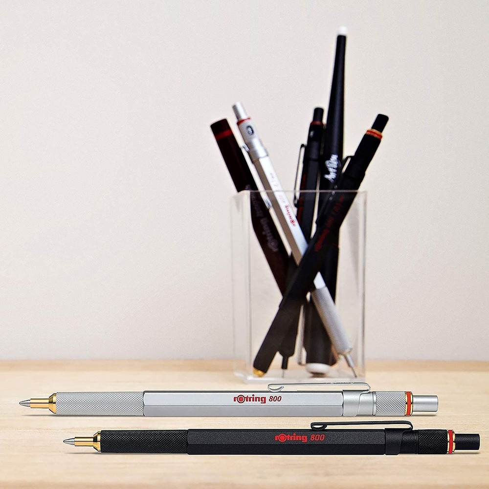 rOtring 800 Retractable Ballpoint Pen Medium Point Black
