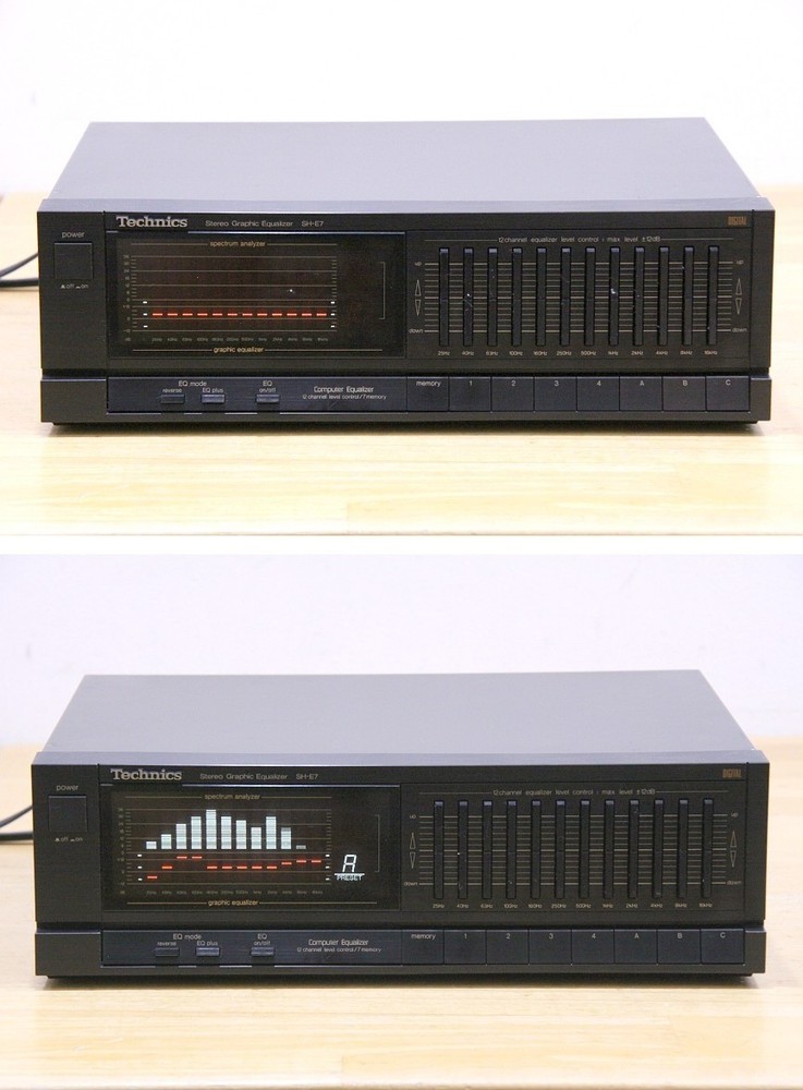 Technics SH-E7 12-Band Graphic Equalizer with Spectrum Analyzer Japan Used