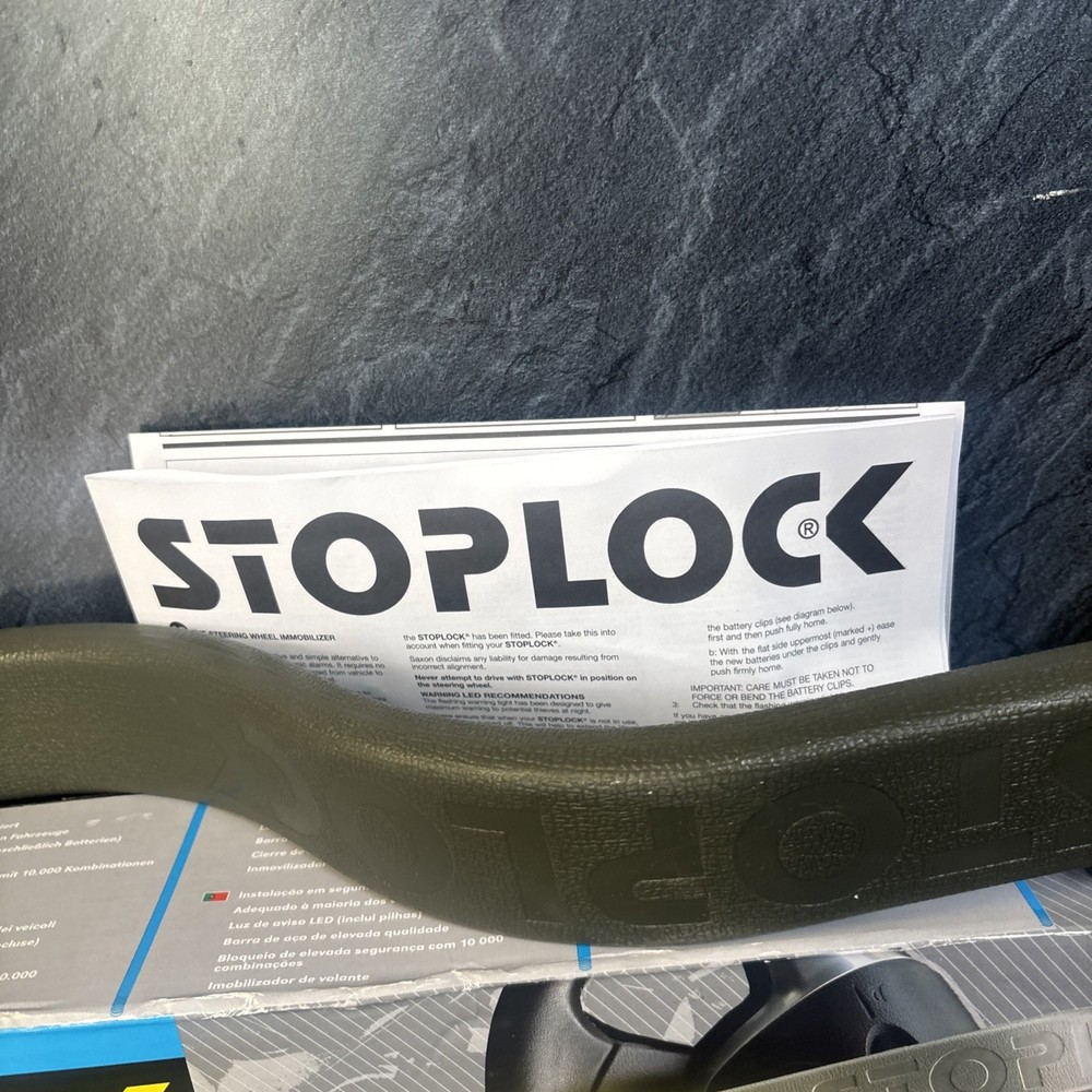 StopLock Original High Security with LED Car Van Anti Theft Steering Wheel Lock