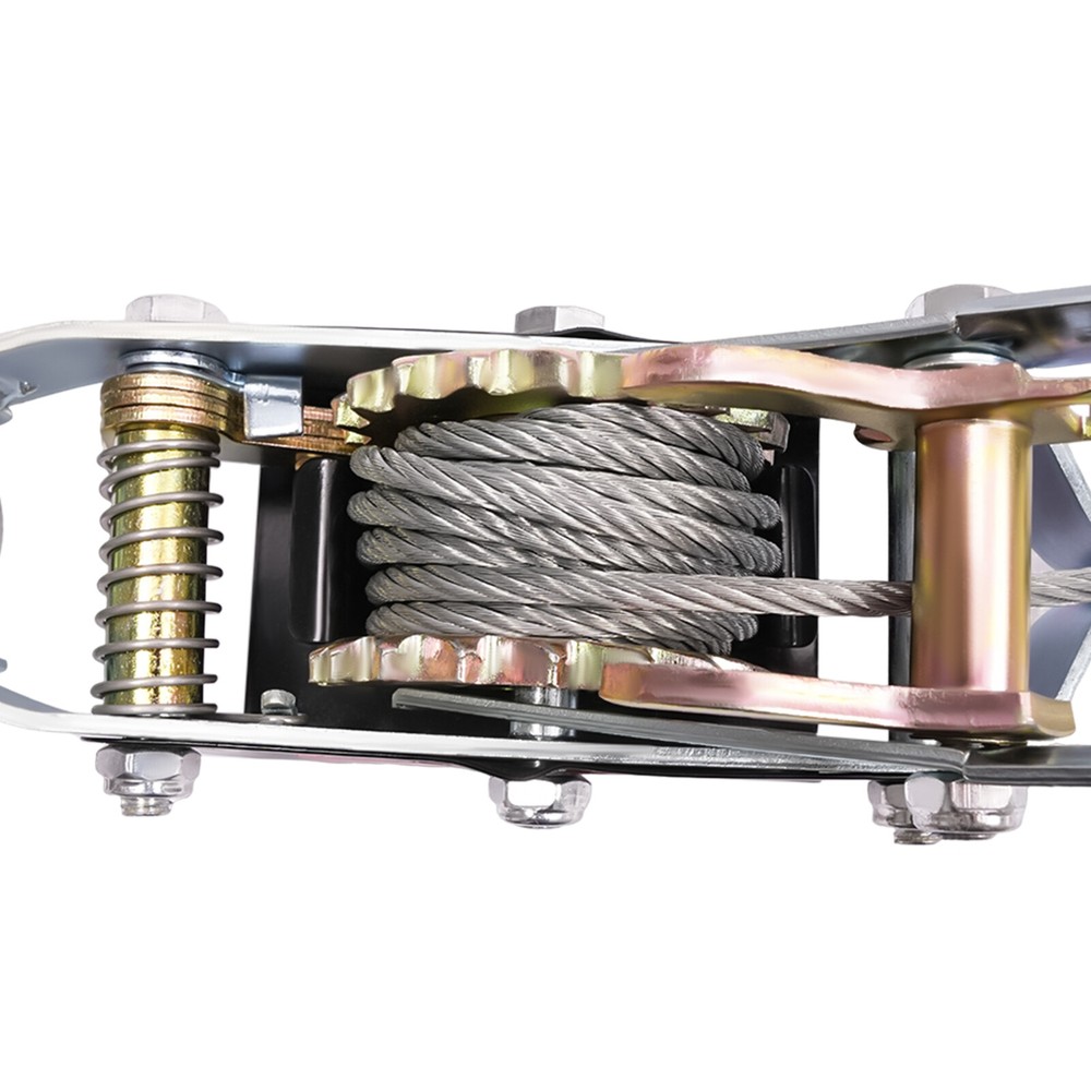 Power Puller Tightener with 3 Hooks and Dual Gears,Heavy Duty Cable Winch Puller