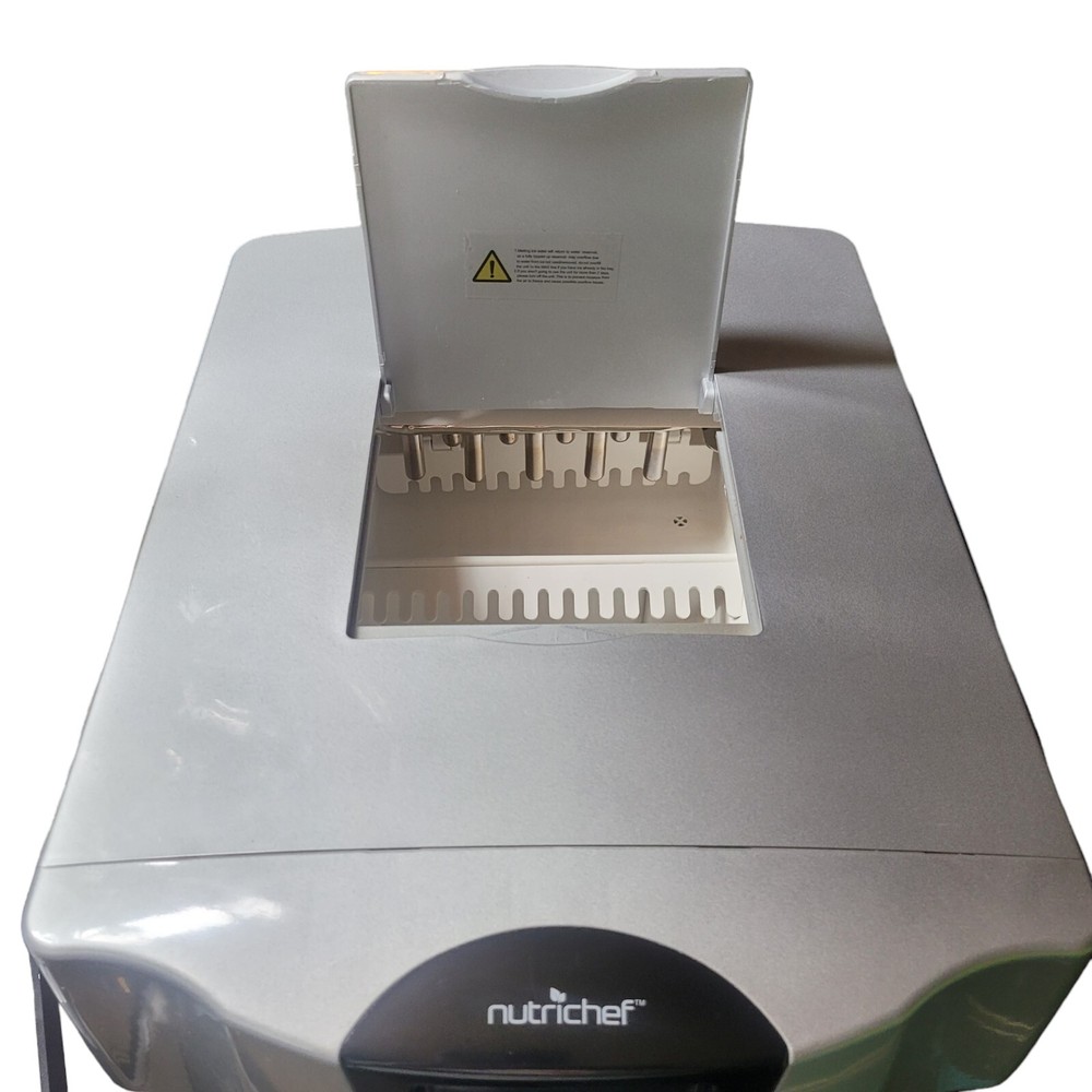 NutriChef Countertop Ice Cube Maker Machine & Dispenser - Kitchen PYLE PICEM-75
