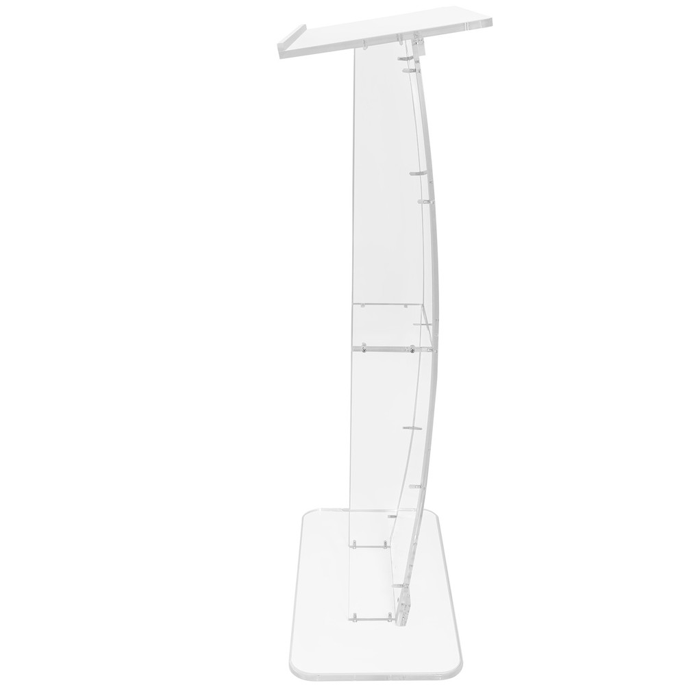 VEVOR Acrylic Podium 47" Acrylic Podium Stand Reading Surface Storage Shelf