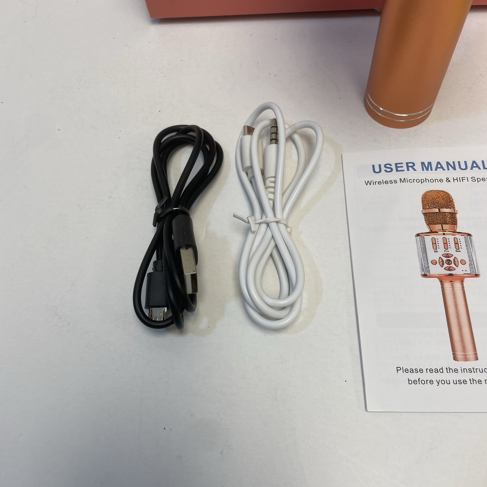 Karaoke Microphone Wireless Red Handheld Speaker