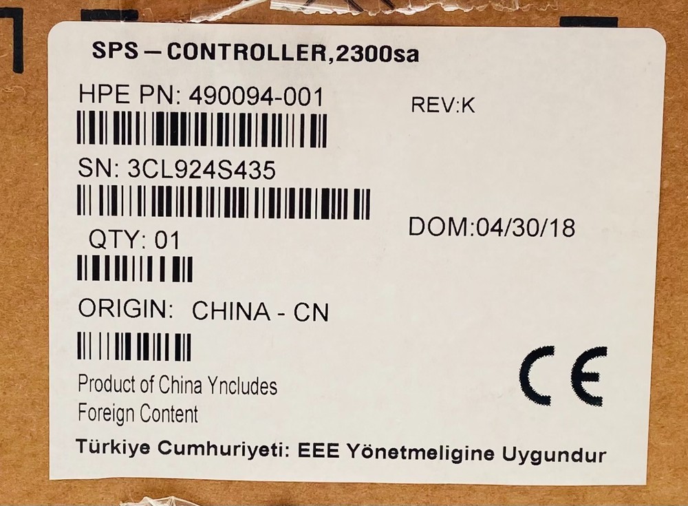 NEW HP MSA2300 G2 MSA200 AJ808A 490094-001 SAS SMART ARRAY CONTROLLER