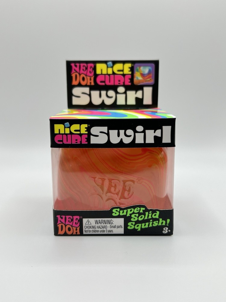 Schylling NeeDoh Nice Cube SWIRL - Super Solid Squish! - RANDOM COLOR!